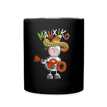 Lustiges Mexiko Schaf Wortspiel - Tasse einfarbig - Schwarz - Vorne