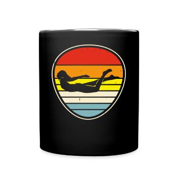 Flotteur de natation - Mug uni - noir - Devant