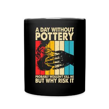 Pottery Pottery Pottery - Full Colour Mug - black - Front