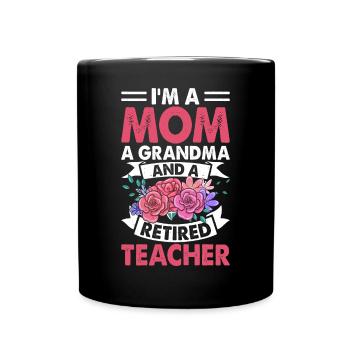 Maman, grand-mère, enseignante, retraitée - Mug uni - noir - Devant