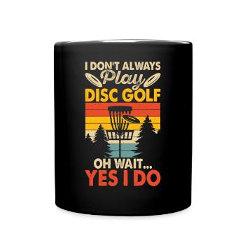 Discgolf Disc Golf - Tasse einfarbig - Schwarz - Vorne