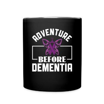 Adventure Before Dementia - Alzheimer's Awareness - Full Colour Mug - black - Front