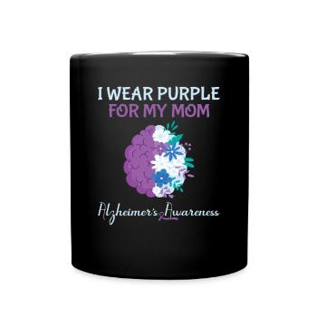 I Wear Purple for my Mom - Alzheimer's Awareness - Tasse einfarbig - Schwarz - Vorne