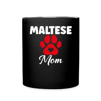 Maltese Owner Gifts - Full Colour Mug - black - Front