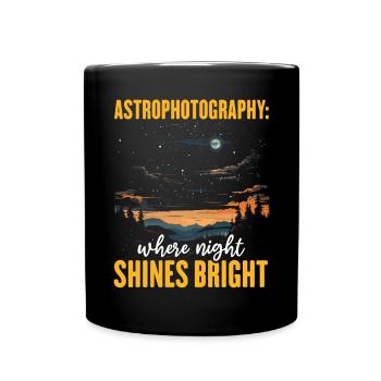 Astrophotography Camera Astronomical Astronomy - Full Colour Mug - black - Front