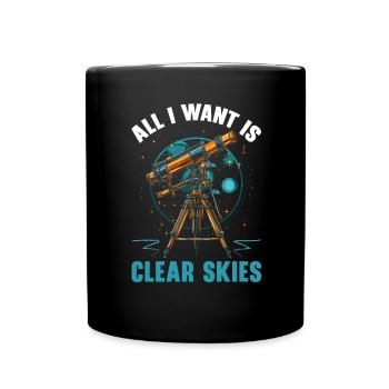 Astrofotografie Kamera Astronomische Astronomie - Tasse einfarbig - Schwarz - Vorne