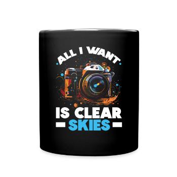 Astrofotografie Kamera Astronomische Astronomie - Tasse einfarbig - Schwarz - Vorne