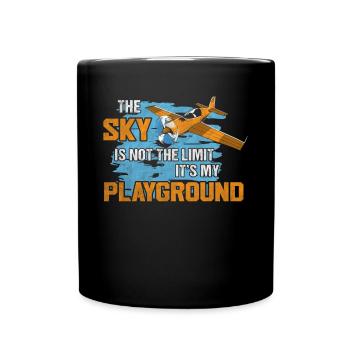 Sky Is Not The Limit Its My Playground Model - Full Colour Mug - black - Front