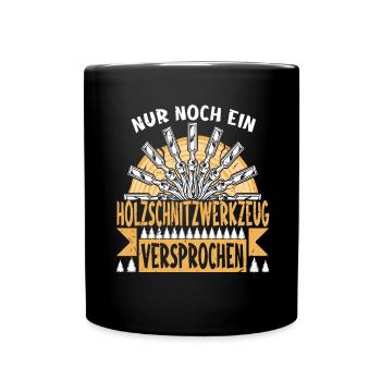 Holzschnitzer Holzschnitzerei - Tasse einfarbig - Schwarz - Vorne