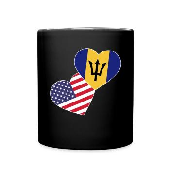 Barbados flag Barbadian bayan - Full Colour Mug - black - Front