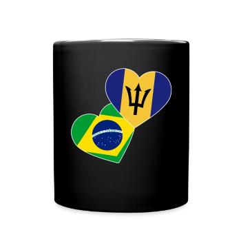 Barbados flag Barbadian bayan - Full Colour Mug - black - Front