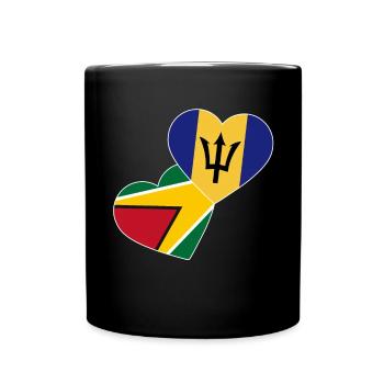 Barbados flag Barbadian bayan - Full Colour Mug - black - Front