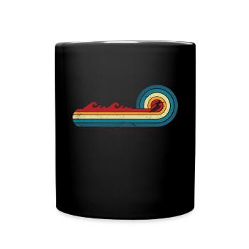 Vintage Surfer Retro Surfing Beach Surf - Full Colour Mug - black - Front