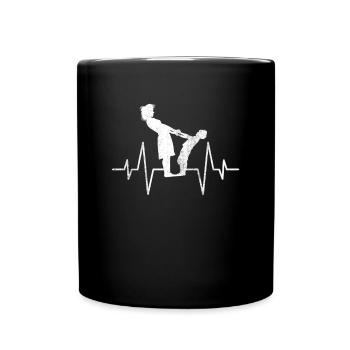 Battement de cœur mère-enfant - Mug uni - noir - Devant