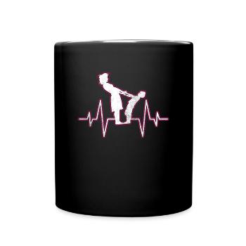Battement de cœur mère-enfant - Mug uni - noir - Devant