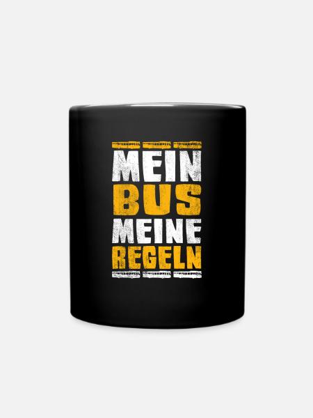 Busfahrer Spruch - Tasse einfarbig - Schwarz