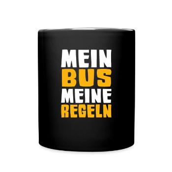 Busfahrer Spruch - Tasse einfarbig - Schwarz - Vorne