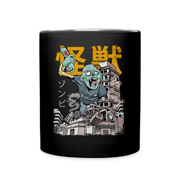 Kaiju Zombie Japanese Anime Monster Halloween - Full Colour Mug - black - Front