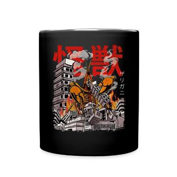 Kaiju Crabe Anime Japonais Monster Cooking Humm - Mug uni - noir - Devant