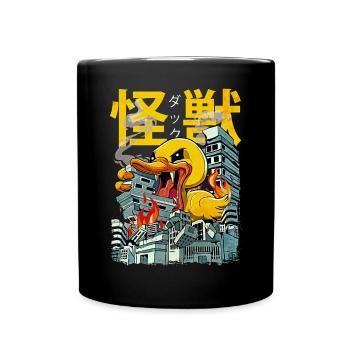 Kaiju Duck Anime Japonais Monster Rubber Duck - Mug uni - noir - Devant