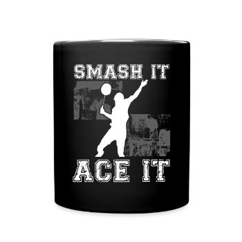 Smash it, ace it - Full Colour Mug - black - Front