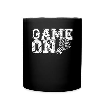 Badminton game - Full Colour Mug - black - Front