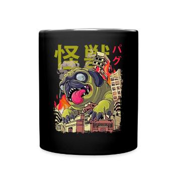 Kaiju Carlin Anime Japonais Monster Dog - Mug uni - noir - Devant