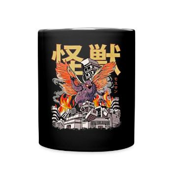 Kaiju Mothman Japanisch Anime Monster Kryptide - Tasse einfarbig - Schwarz - Vorne