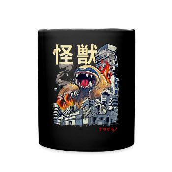 Kaiju Sloth Japanese Anime Monster Rodent - Full Colour Mug - black - Front
