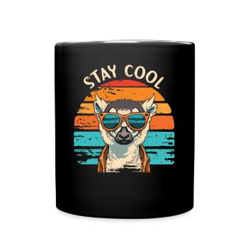 Stay Cool Lemur - Tasse einfarbig - Schwarz - Vorne
