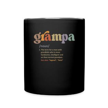 Grampa Definition Funny Dictionary - Full Colour Mug - black - Front