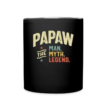 Papaw The Man The Myth the Legend - Full Colour Mug - black - Front