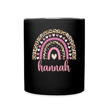 Hannah Regenbogen Name Geburtstag Hannah - Tasse einfarbig - Schwarz - Vorne