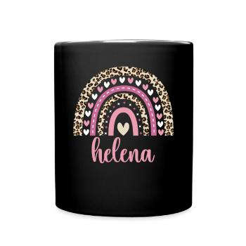 Helena Regenbogen Name Geburtstag Helena - Tasse einfarbig - Schwarz - Vorne