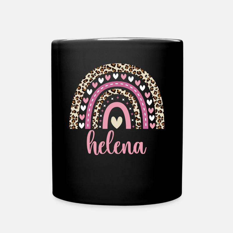 Helena Regenbogen Name Geburtstag Helena - Tasse einfarbig - Schwarz