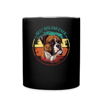 Boxer-Hunderasse Boxer-dad Zubehör Hundehalter - Tasse einfarbig - Schwarz - Vorne