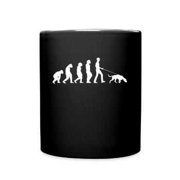 Hund Hundehalter Zubehör Hundliebhaber Evolution - Tasse einfarbig - Schwarz - Vorne