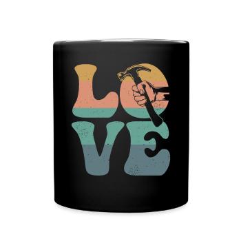 Carpenter Woodworking Woodworker Carpenter - Full Colour Mug - black - Front