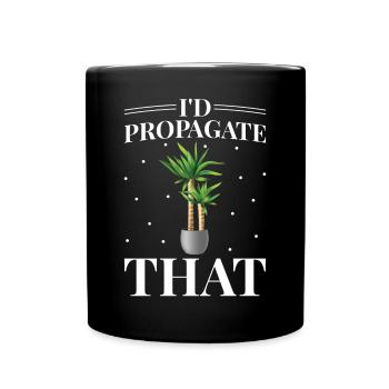 Palm plant lovers, that's what I would pass on - Full Colour Mug - black - Front