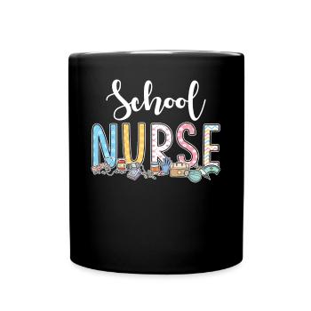Gift idea for school nurses - Full Colour Mug - black - Front