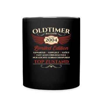 19. Geburtstag Oldtimer Oktober Jahrgang 2004 - Tasse einfarbig - Schwarz - Vorne
