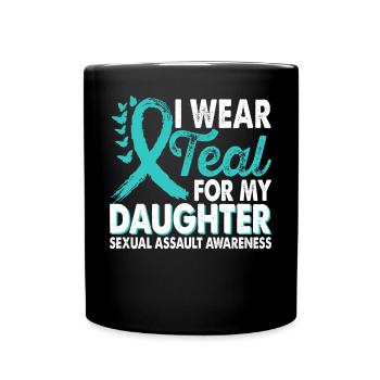 Portez du sarcelle pour le Mois de la conscience - Mug uni - noir - Devant