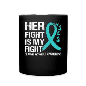 Votre lutte contre les agressions sexuelles - Mug uni - noir - Devant