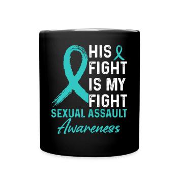Son combat contre les agressions sexuelles - Mug uni - noir - Devant