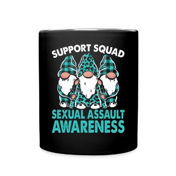 Mois de la sensibilisation sexuelle de l’Escouade de soutien - Mug uni - noir - Devant