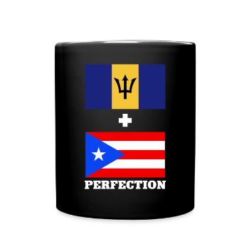 Barbados flag Barbadian bayan - Full Colour Mug - black - Front