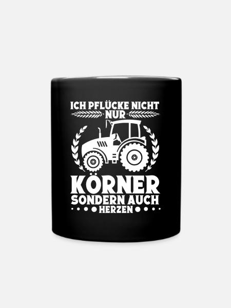 Landwirt Hühnerbauer Bauer Mähdrescher - Tasse einfarbig - Schwarz