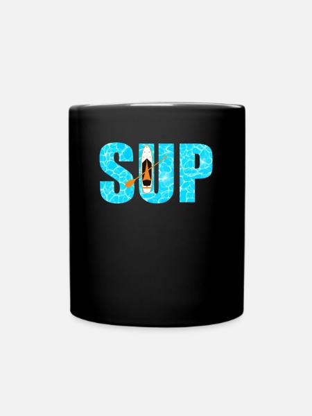 SUP Paddleboarding - Tasse einfarbig - Schwarz