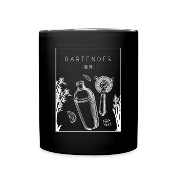 Barman chinois Hanzi Barman Barman Barmaid Barmaid - Mug uni - noir - Devant
