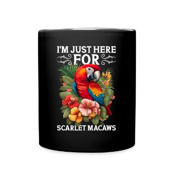 Ich bin nur wegen der Scharlacharas hier - Tasse einfarbig - Schwarz - Vorne